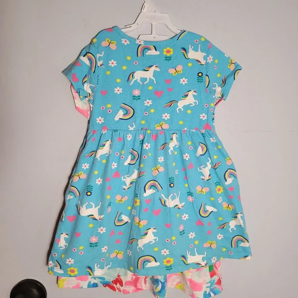 Old Navy & Wonder Nation Lot of 2 Dresses Multi-colored Girls Size 4T